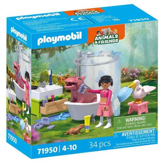 DIVERTIDO BAÑO DE ANIMALES PLAYMOBIL image 0