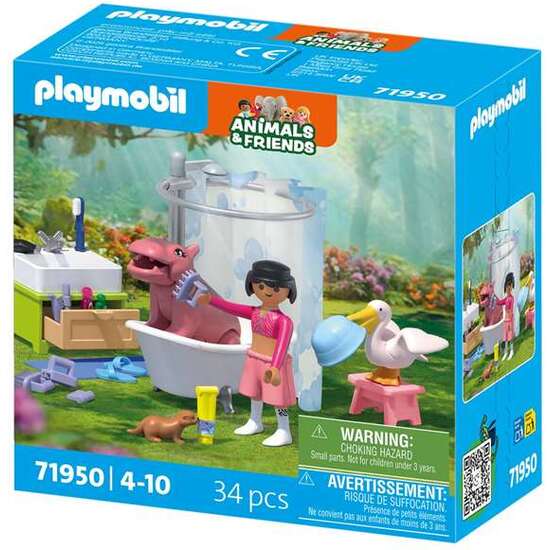 DIVERTIDO BAÑO DE ANIMALES PLAYMOBIL image 1