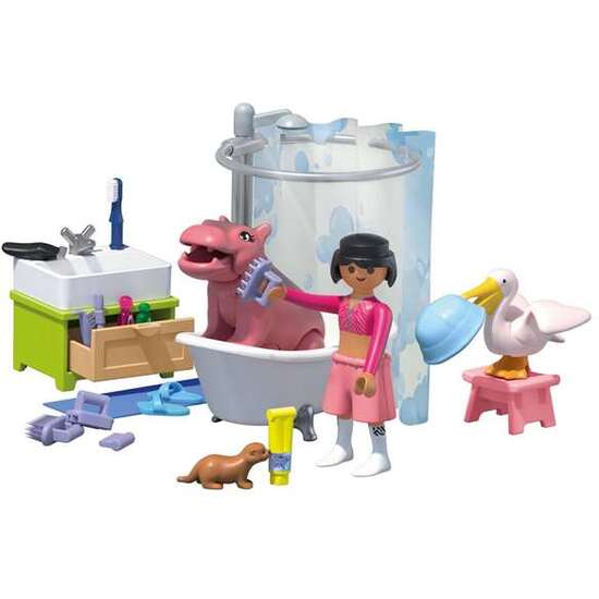 DIVERTIDO BAÑO DE ANIMALES PLAYMOBIL image 2