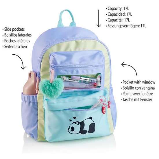 MOCHILA BOLSILLO 3 COMP. PANDA B2F image 1