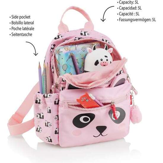 MOCHILA MINI 2 COMP. PANDA B2F image 1