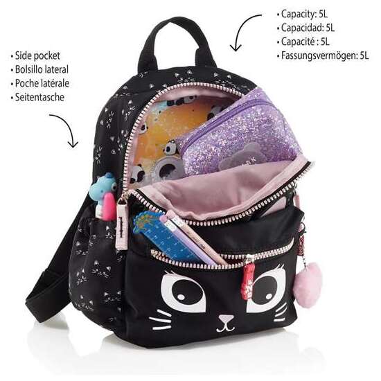 MOCHILA MINI 2 COMP. GATITA B2F image 1