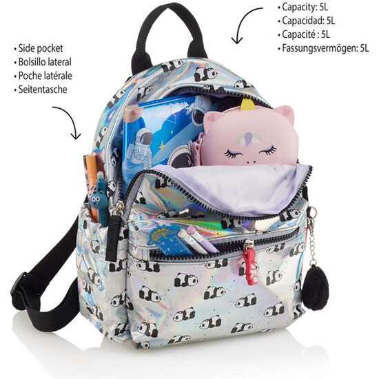 MOCHILA MINI 2 COMP. HOLOGRAFICA B2F image 2