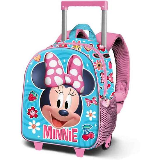 MOCHILA 3D CON RUEDAS PEQUEÑA MINNIE MOUSE HAPPINESS 26 X13 X34 CM image 0
