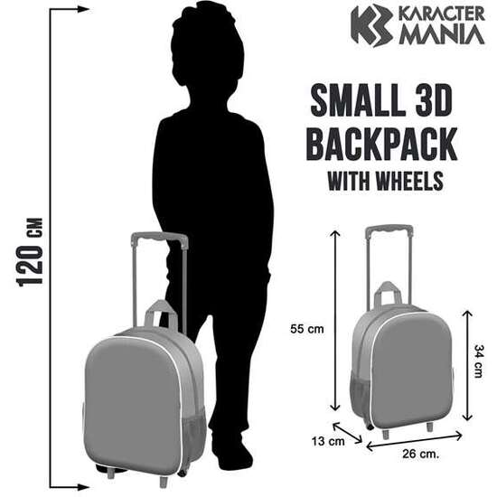 MOCHILA 3D CON RUEDAS PEQUEÑA MINNIE MOUSE HAPPINESS 26 X13 X34 CM image 4