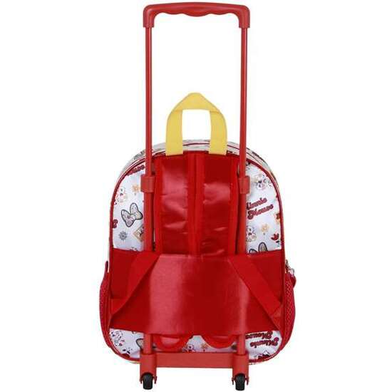 MOCHILA 3D CON RUEDAS PEQUEÑA MINNIE MOUSE FLOWERED 26 X13 X34 CM image 2