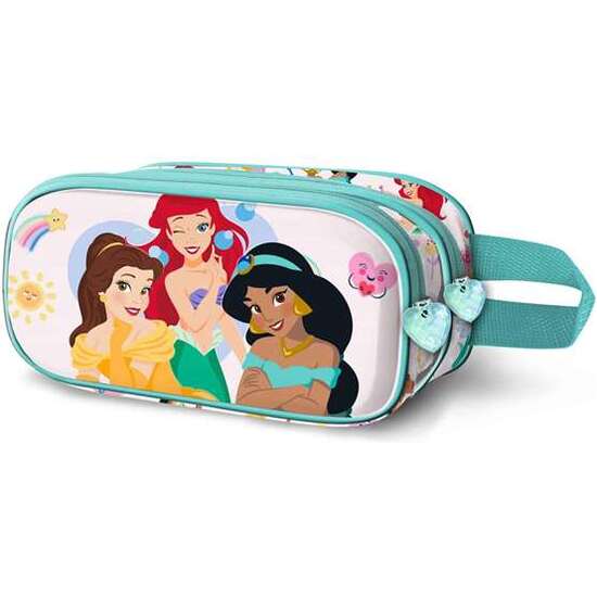 ESTUCHE PORTATODO DOBLE 3D PRINCESAS DISNEY RAINBOWS 22 X8 X9,5 CM image 0