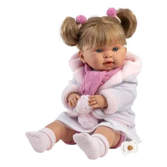MUÑECA ALEXANDRA LLORONA 42CM CON CUERPO DE TELA Y MECANISMO DE SONIDO. VESTIDO 100% ALGODÓN image 0