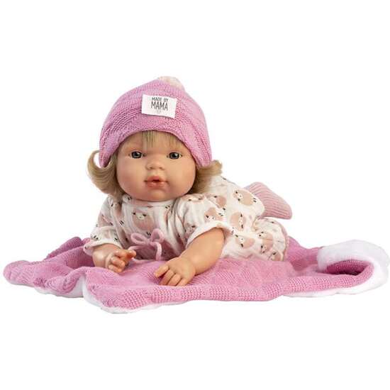MUÑECA LOLA LLORONA CON MANTITA 38CM. CUERPO DE TELA Y MECANISMO DE SONIDO image 0