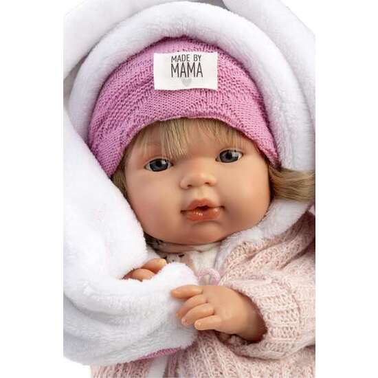 MUÑECA LOLA LLORONA CON MANTITA 38CM. CUERPO DE TELA Y MECANISMO DE SONIDO image 1