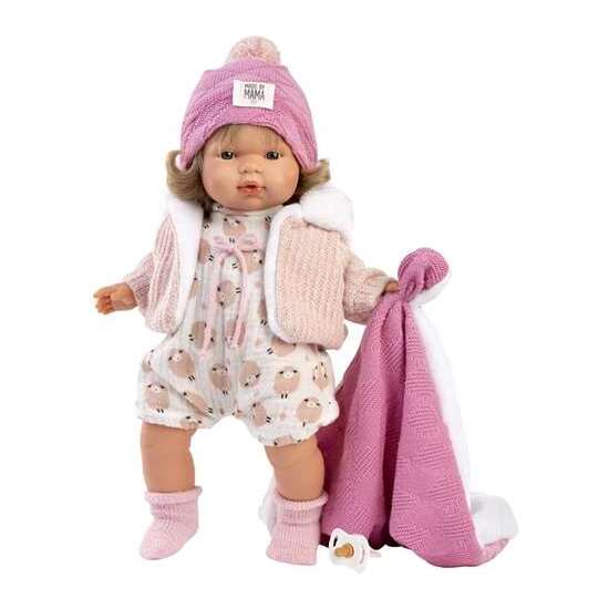 MUÑECA LOLA LLORONA CON MANTITA 38CM. CUERPO DE TELA Y MECANISMO DE SONIDO image 2