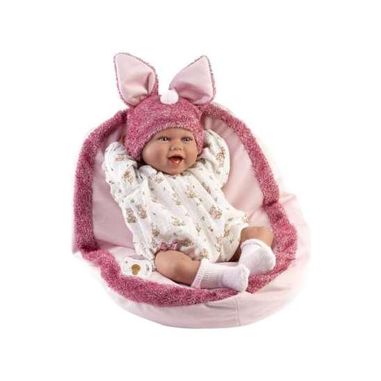 MUÑECA MIMI SONRISAS  CON COJIN 42CM. CUERPO DE TELA Y MECANISMO DE SONIDO image 0