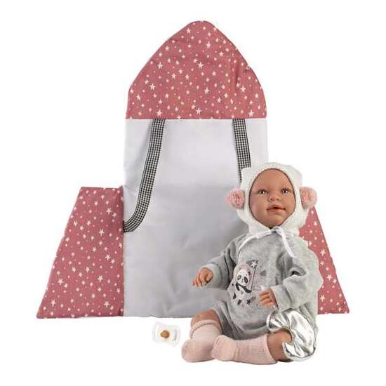 MUÑECA MIMI LLORONA PORTABEBE ESPACIAL 42CM CON CUERPO DE TELA Y MECANISMO DE SONIDO image 3