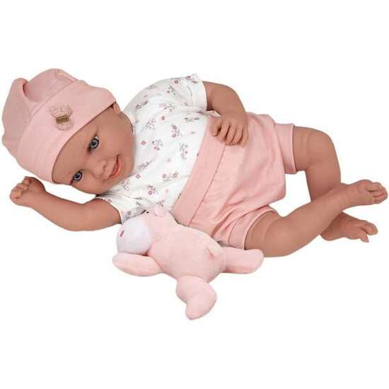 MUÑECA ELEGANCE 40 CM COLIN ROSA C/COJIN C/PELUCHE  (MUÑECO DE PESO) image 0