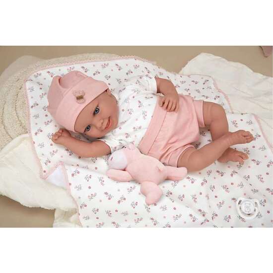 MUÑECA ELEGANCE 40 CM COLIN ROSA C/COJIN C/PELUCHE  (MUÑECO DE PESO) image 1