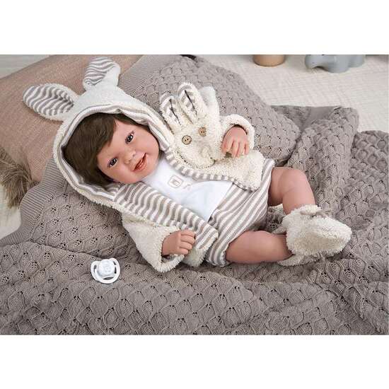 MUÑECA ELEGANCE 45 CM ZOE BEIGE C/BUFANDA C/PELO (MUÑECO DE PESO) image 1