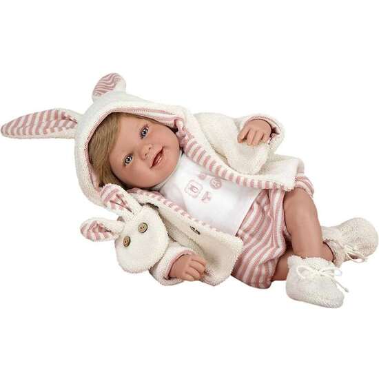 MUÑECA ELEGANCE 45 CM ZOE ROSA C/BUFANDA C/PELO (MUÑECO DE PESO) image 0