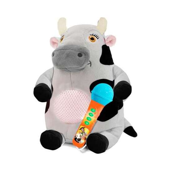 AMPLIFICADOR PELUCHE CON MICRO Y CABLE LA GRANJA DE ZENON,  VACA LOLA image 0