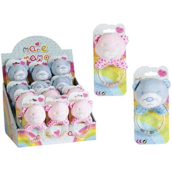 SONAJERO MANO NUTRIA BEBE 15CM. 2 COLORES (EXP 12 PIEZAS) image 0