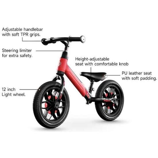 BICICLETA SIN PEDALES SPARK 12"  WITH LED LIGHTS       RED image 1