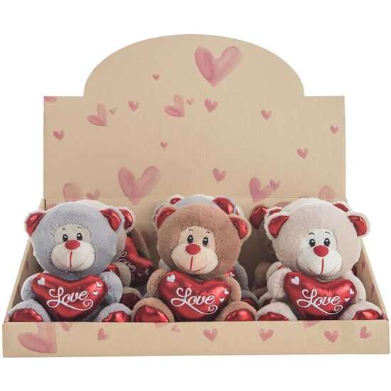 PELUCHE OSITO CORAZON 16 CM image 1
