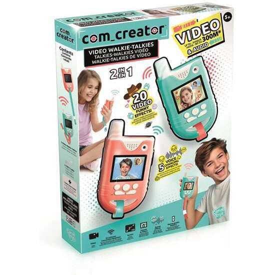 WALKIE TALKIES CON VIDEOLLAMADA, PUEDES AÑADIR FILTROS Y EFECTOS DE VOZ. LLAMADAS DE AUDIO CON ALCANCE DE 3 KM. 22X30X5.4 CM image 0
