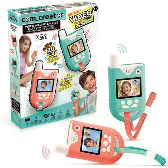 WALKIE TALKIES CON VIDEOLLAMADA, PUEDES AÑADIR FILTROS Y EFECTOS DE VOZ. LLAMADAS DE AUDIO CON ALCANCE DE 3 KM. 22X30X5.4 CM image 1
