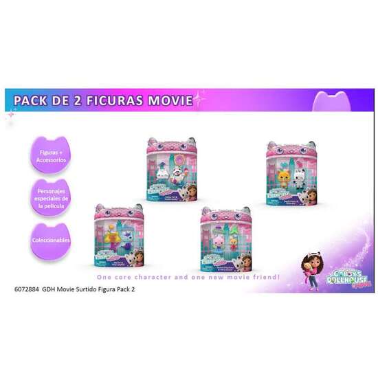 FIGURA LA CADA DE MUÑECAS DE GABBY LA PELICULA PACK 2 UNIDADES. - MODELOS SURTIDOS image 0