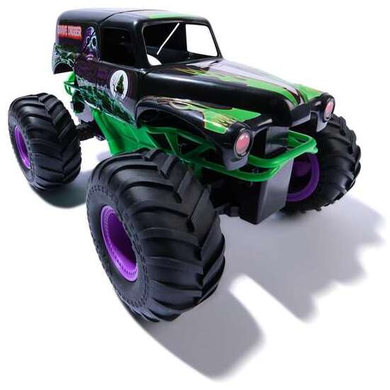 COCHE RADIO CONTROL MONSTER JAM SMASH AND BASH GRAVE DIGGER. 24,77X3,81C25,4 CM image 2