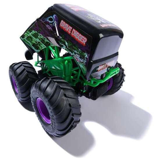 COCHE RADIO CONTROL MONSTER JAM SMASH AND BASH GRAVE DIGGER. 24,77X3,81C25,4 CM image 5