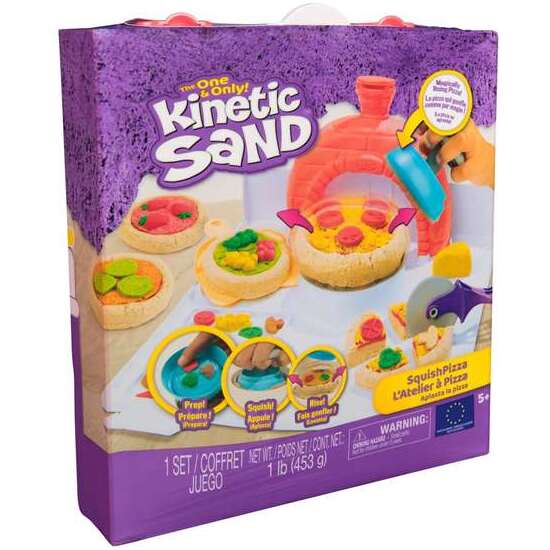 JUEGO ARENA MOLDEABLE KINETIC SAND SQUISH PIZZA. 27,94X25,4X5,08 CM. image 0