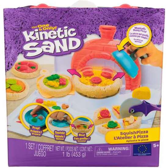 JUEGO ARENA MOLDEABLE KINETIC SAND SQUISH PIZZA. 27,94X25,4X5,08 CM. image 1