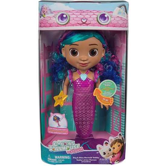 MUÑECA SIRENA INTERACTIVA LA CASA DE MUÑECAS DE GABBY LA PELICULA CON LUCES Y SONIDOS. image 0