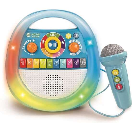 KARAOKE INFANTIL PORTÁTIL MUSIC KID. INCLUYE 30 CANCIONES Y 10 MELODÍAS. DIFERENTES EFECTOS LUMINOSOS. 30X11X28 CM image 0