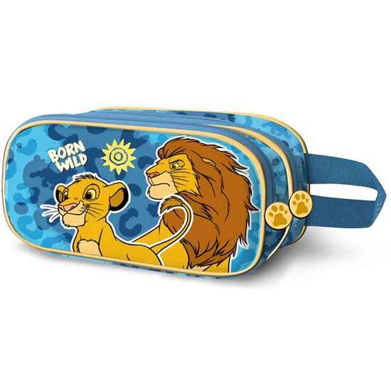 ESTUCHE PORTATODO DOBLE 3D EL REY LEÓN WILD 22 X8 X9,5 CM image 0