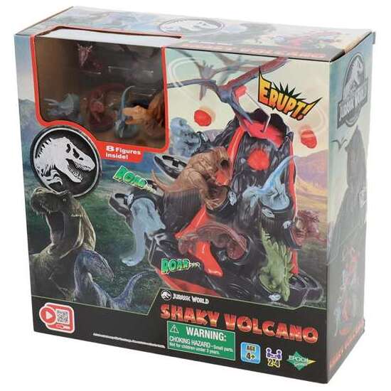 JUEGO JURASSIC WORLD SHAKY VOLCANO. VOLCÁN EN ERUPCIÓN INESTABLE CON DINOSAURIOS PARA SALVAR image 0