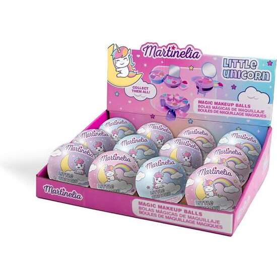 MAQUILLAJE MARTINELIA LITTLE UNICORN MAGIC BALLS. CONTIENE 6 SOMBRAS DE OJOS, 4 BRILLOS DE LABIOS Y APLICADOR image 2