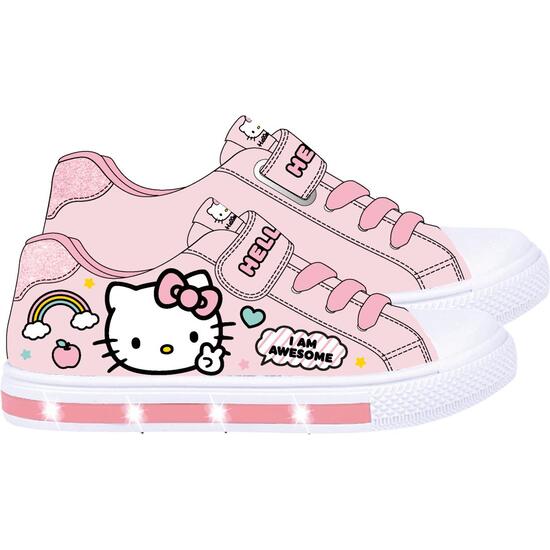 ZAPATILLA LONETA SUELA PVC CON LUCES HELLO KITTY image 0
