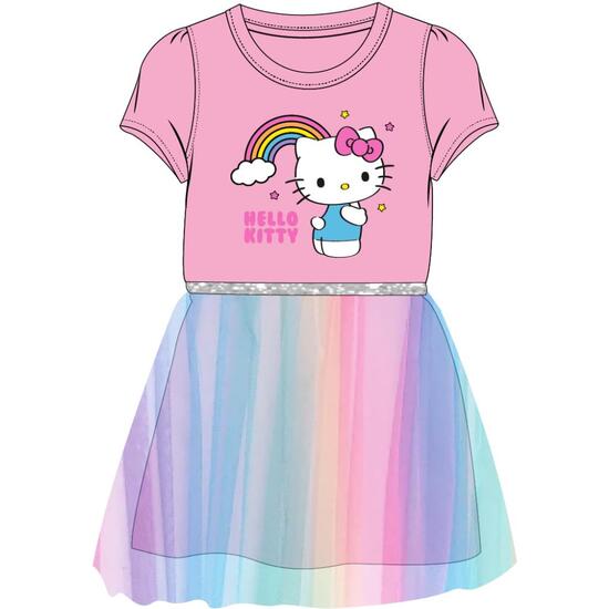VESTIDO SINGLE JERSEY FANTASIA HELLO KITTY image 0