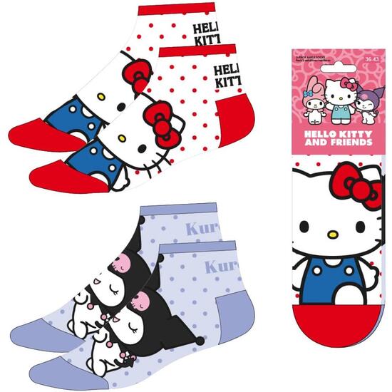 PACK CALCETINES TOBILLERO HELLO KITTY image 0