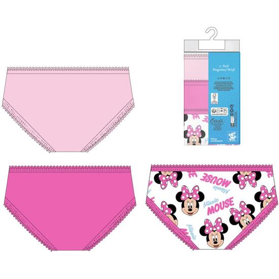 PACK BRAGUITAS SINGLE JERSEY 3 PIEZAS MINNIE image 1