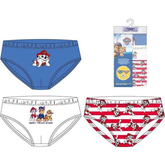 PACK CALZONCILLOS SINGLE JERSEY 3 PIEZAS PAW PATROL image 0