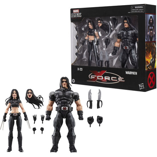 BLISTER 2 FIGURAS X-23 & WARPATH X-FORCE MARVEL LEGENDS 15CM image 1