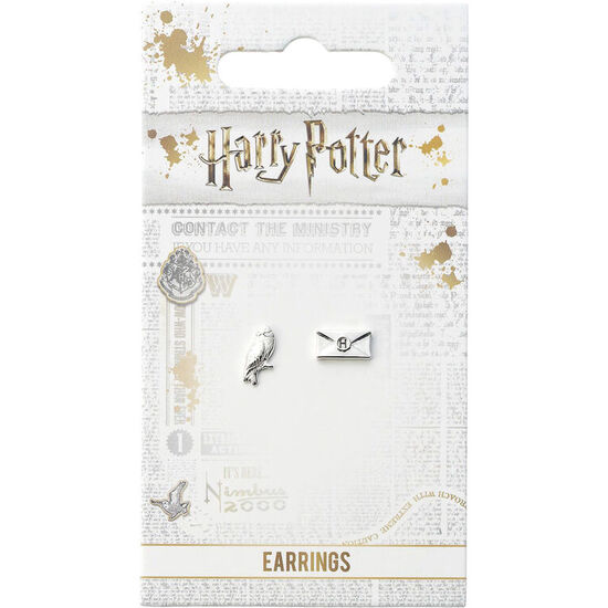 PENDIENTES HEDWIG AND LETTER HARRY POTTER image 1