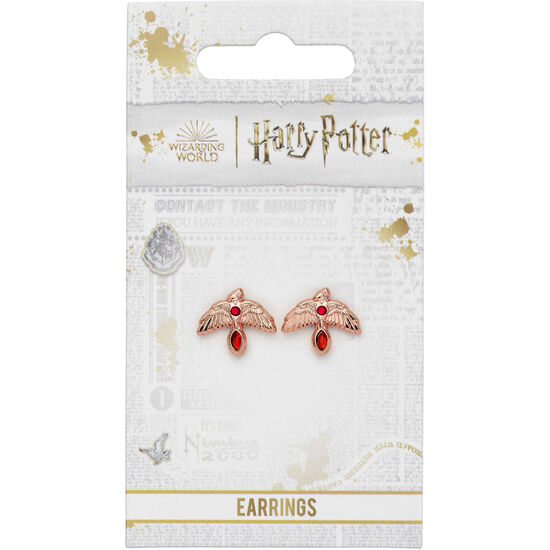 PENDIENTES FAWKES ROSE GOLD HARRY POTTER image 0