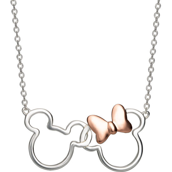 COLGANTE MICKEY &#38; MINNIE DISNEY PLATA image 0