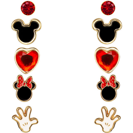 SET 5 PARES DE PENDIENTES MICKEY &#38; MINNIE DISNEY image 0
