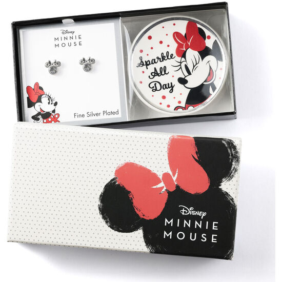 PENDIENTES + PLATO BISUTERIA MINNIE DISNEY image 3