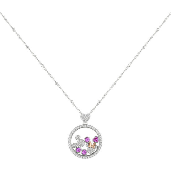 COLGANTE MICKEY &#38; MINNIE DISNEY PLATA image 0