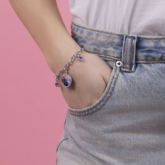 PULSERA CHARM FROZEN DISNEY PLATA image 1